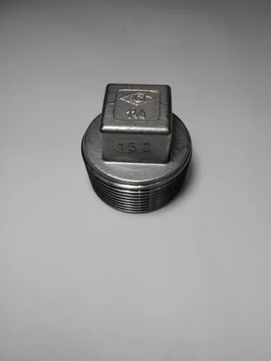 1-1/4 in. MNPT 150# Global Square Head 304 Stainless Steel Plug