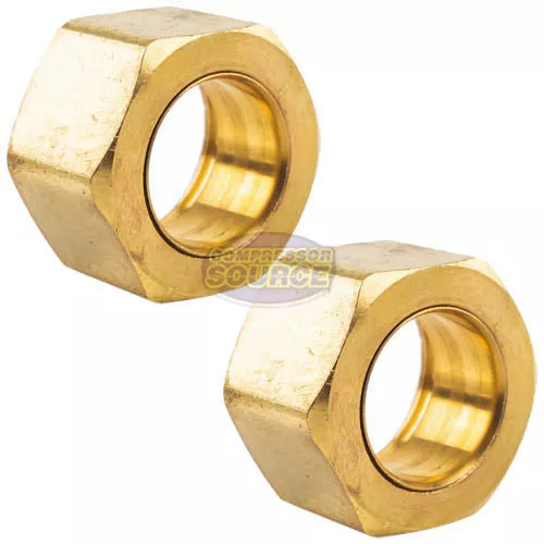 1/2" Compression Nut & Ferrule Combo for 1/2" OD Tube Brass Sleeve Nut