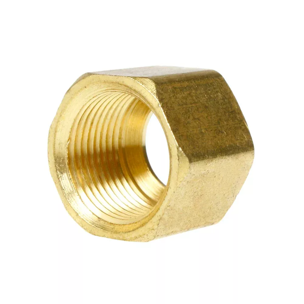 1/2" Compression Nut Hex Shape 11/16"-20 Brass Fitting 61F