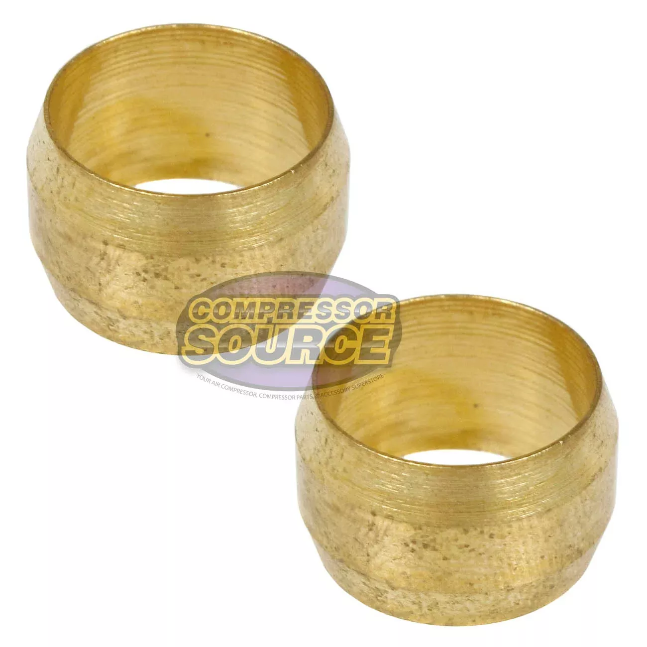 1/2" Compression Sleeve Brass Ferrule - 2 Pack