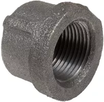 1 /2 Inch FNPT Black Iron Cap for Hydraulic and Pneumatic Systems