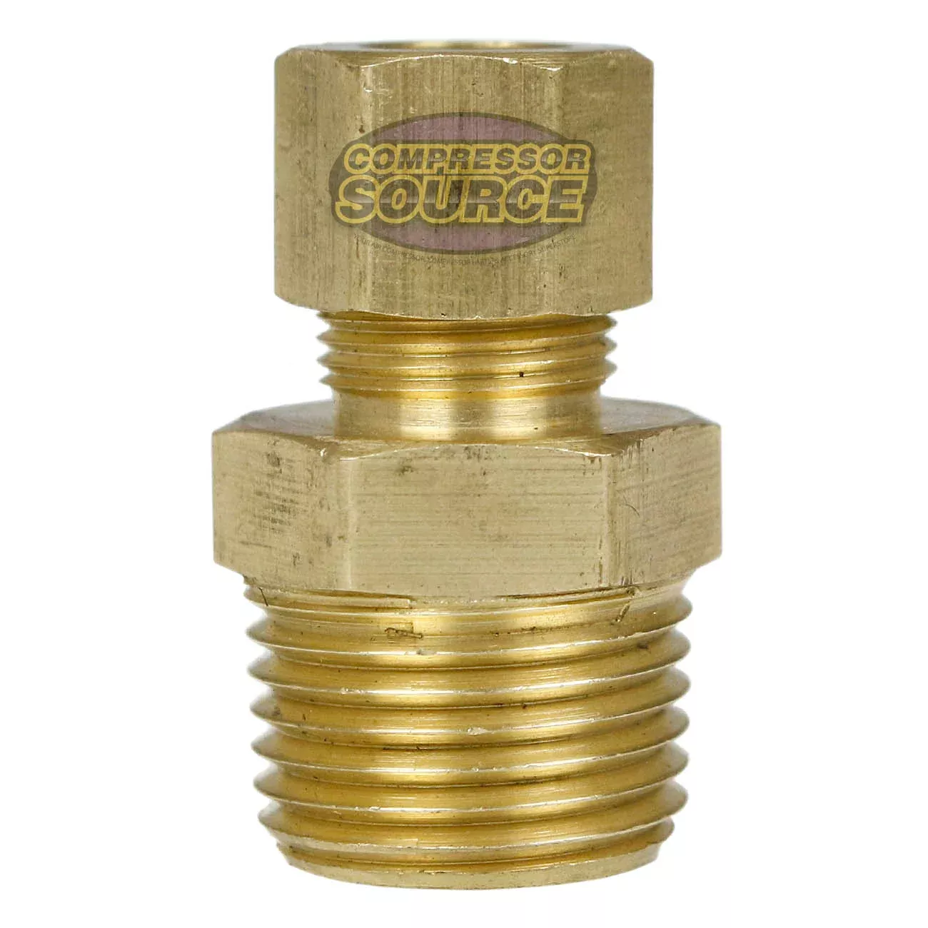 1/2" Male NPTF x 3/8" OD Compression Tube Adapter Brass Pipe Fitting 6