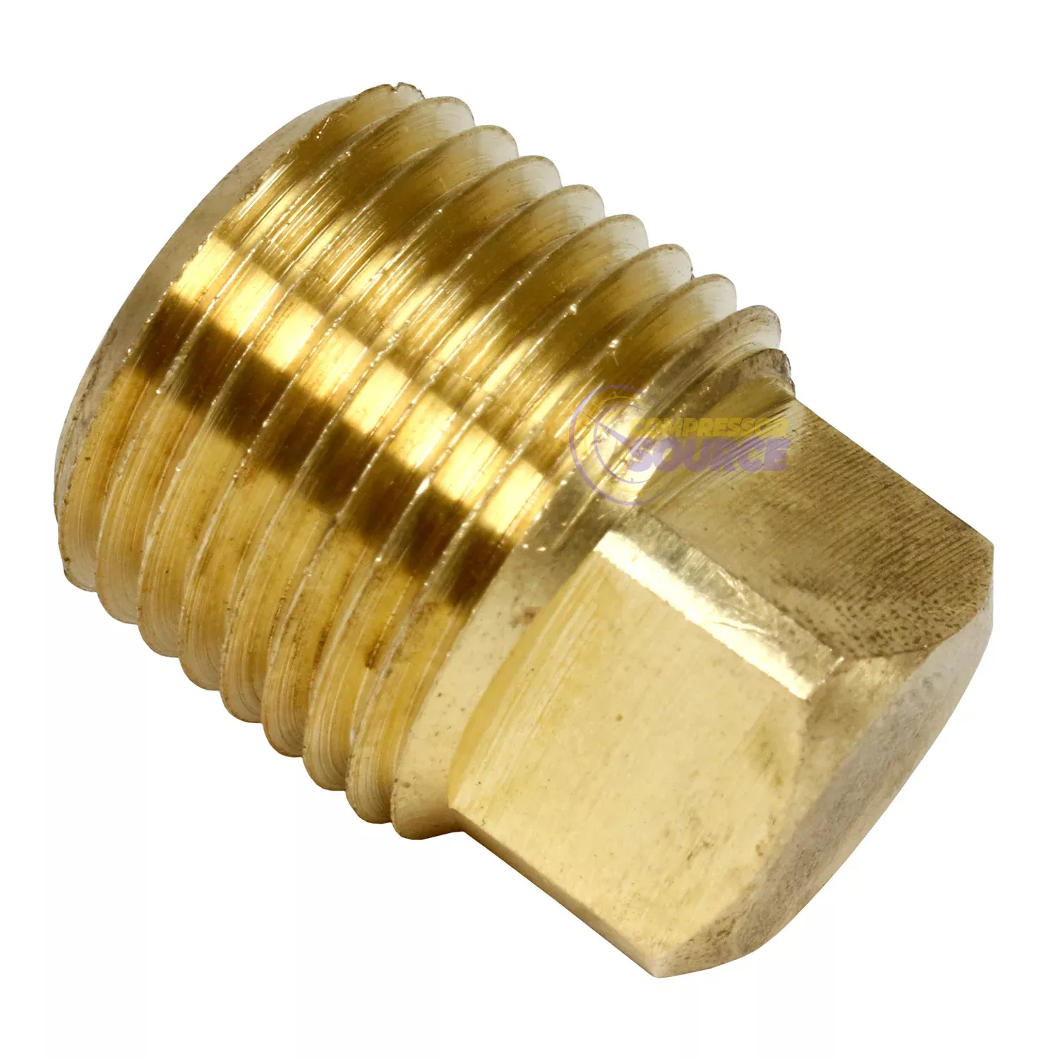 1/2" NPTF Barstock Square Head Plug Solid Brass Pipe Fitting End Cap 1