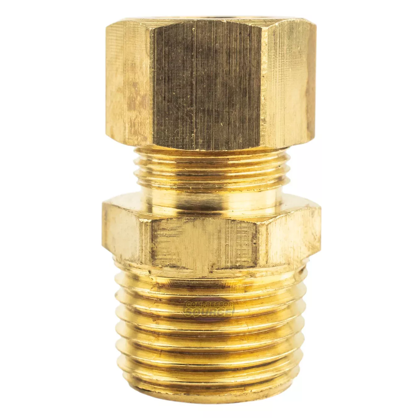 1/2" OD x 1/2" Male NPT Connector Brass Compression Fitting for 1/2" O