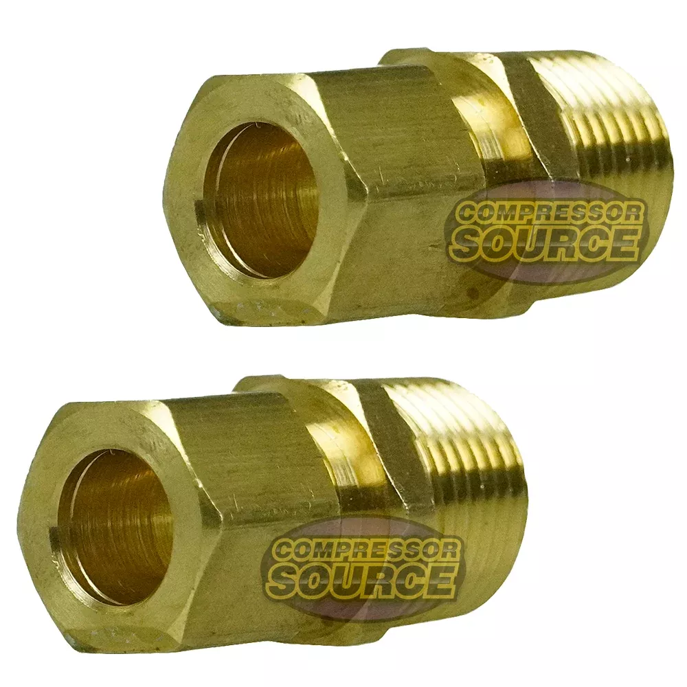 1/2" x 1/2" Compression Male NPTF Adapter Solid Brass Compression Fitt