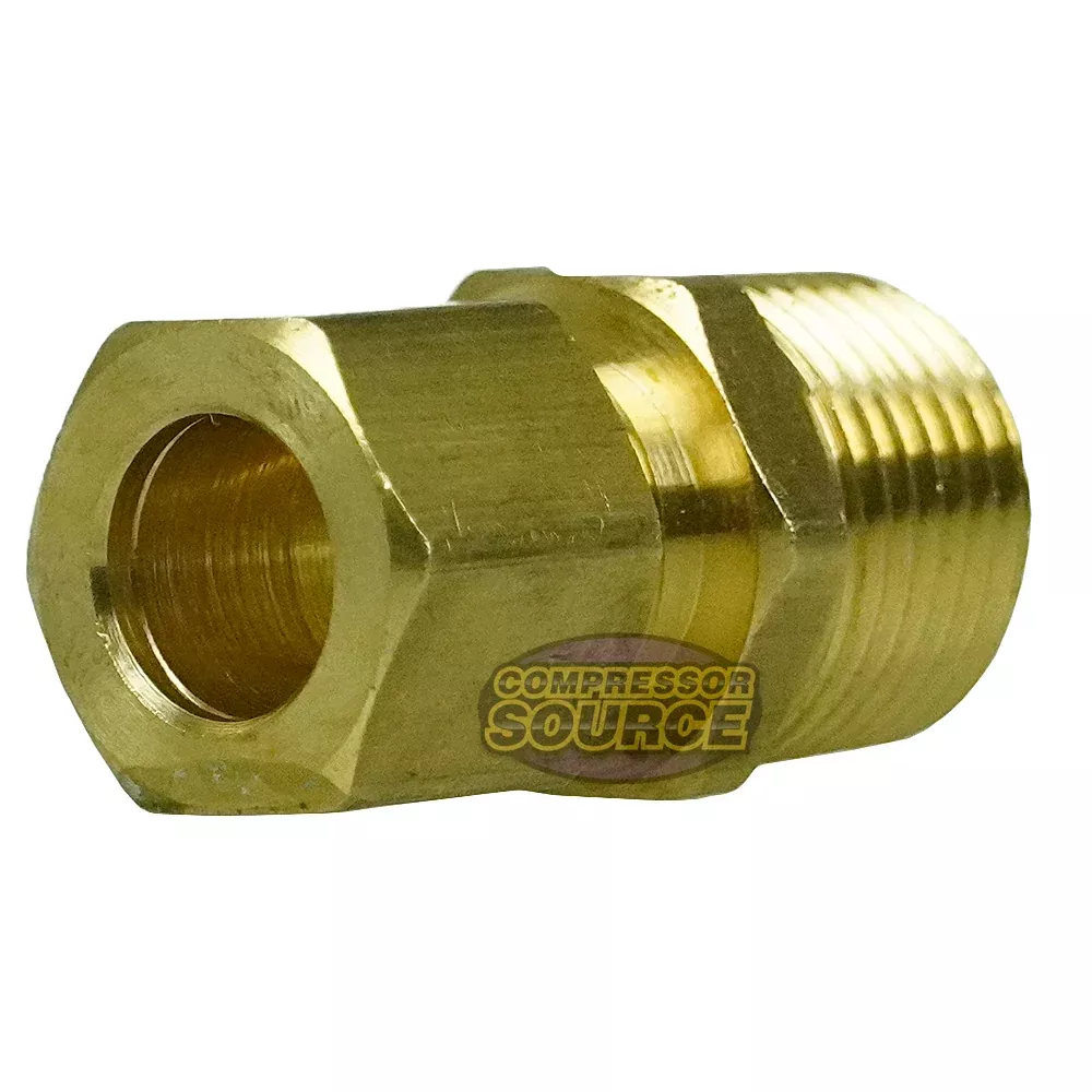 1/2" x 1/2" Compression x Male NPTF Adapter Solid Brass Compression Fi