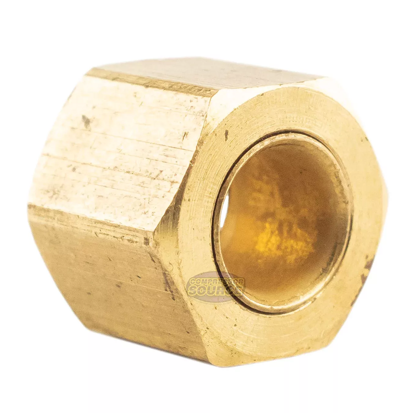 1/4" Compression Nut & Ferrule Combo for 1/4" OD Tube Brass Captive Sl