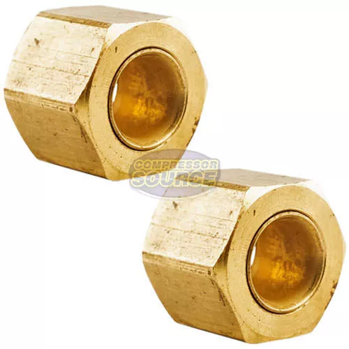 1/4" Compression Nut & Ferrule Combo for 1/4" OD Tube Brass Sleeve Nut