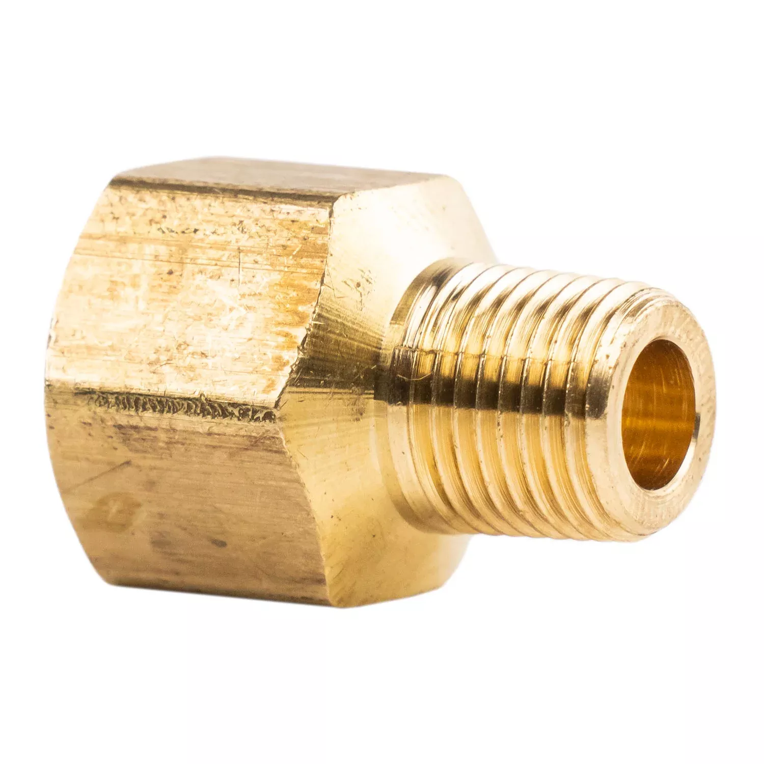 1/4" FNPT 1/8" MNPT Pipe Adapter Brass Pressure Gauge Connector Extend