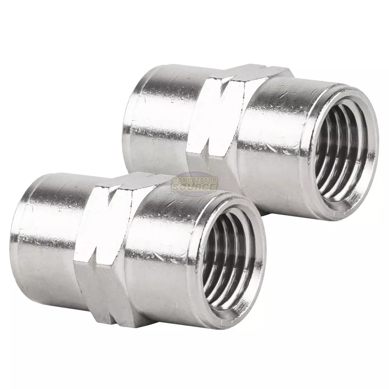 1/4" FNPT Nickel Plated Brass Pipe Unions Adapter Fitting Connector -
