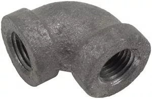 1 /4 Inch Black Iron 90-Degree Elbow Fitting for Hydraulic and Plumbing Applications