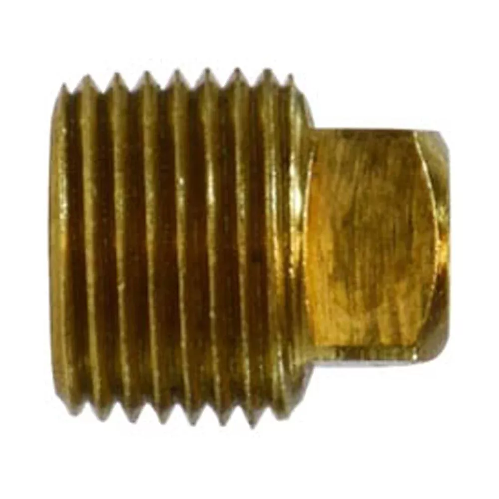 1/4" NPTF Square Head Barstock Plug Brass End Cap Pipe Fitting 109C