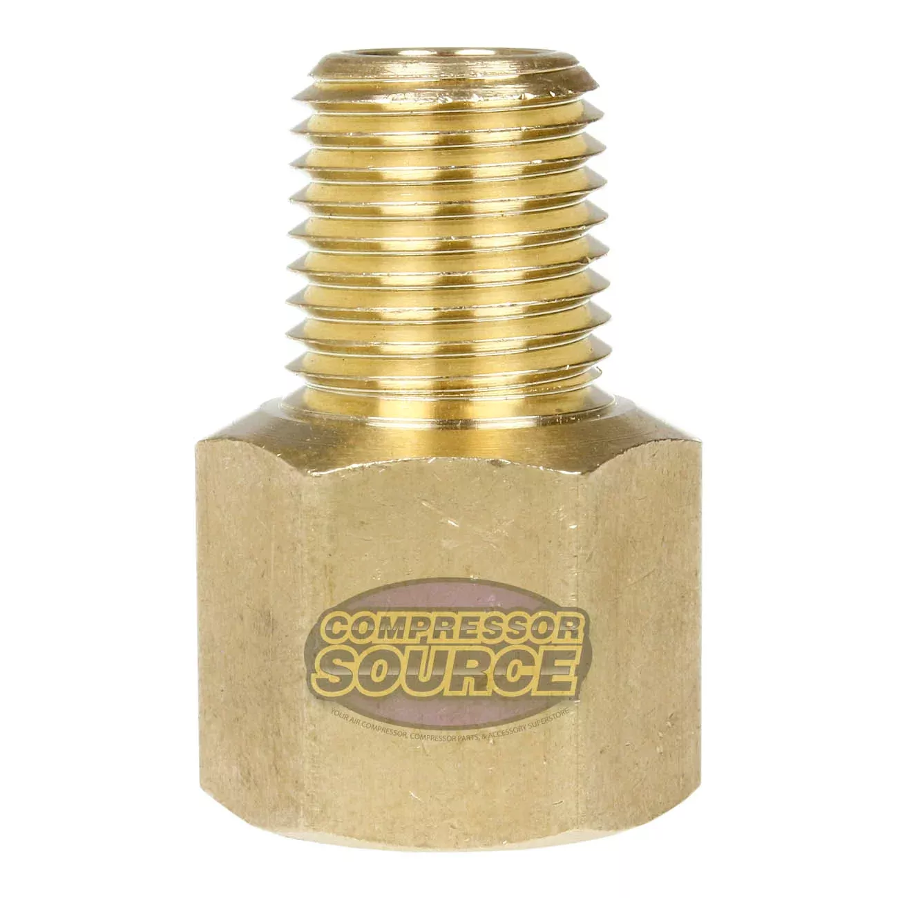 1/4" x 1/4" Female NPTF x Male NPTF Solid Brass Extension Adapter Pipe