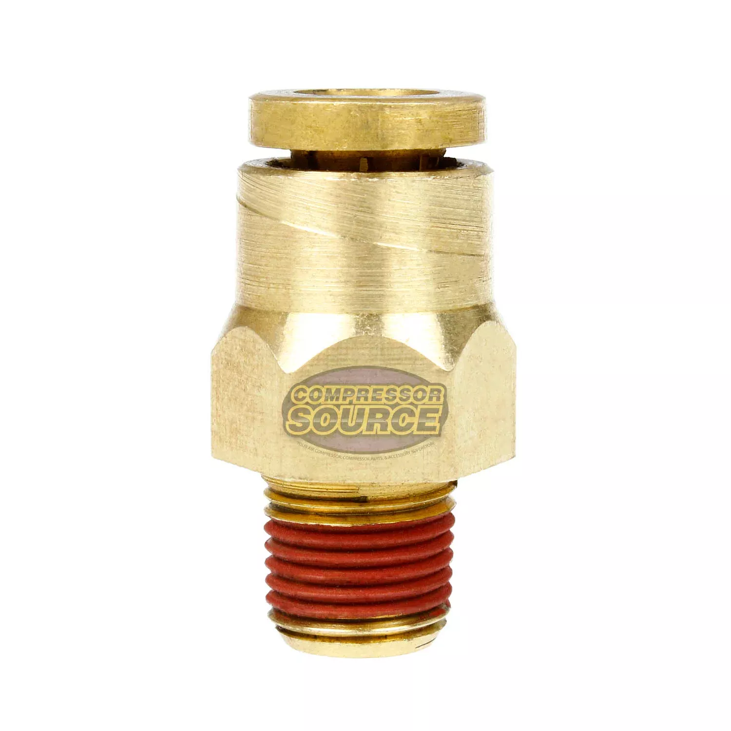 1/4" x 1/8" Male NPTF Brass Push Lock Connector Quick Connect and Disc