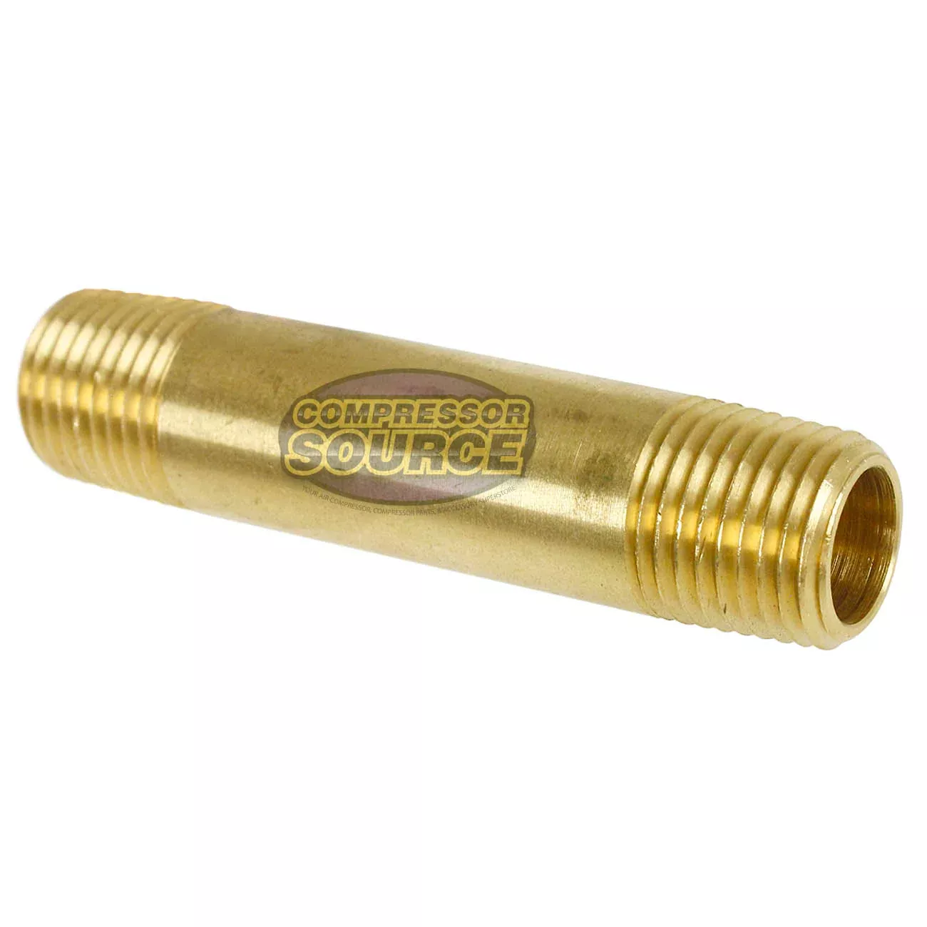 1/4" x 2-1/2" Solid Yellow Brass BR Nipple Extension 1200 PSI Maximum