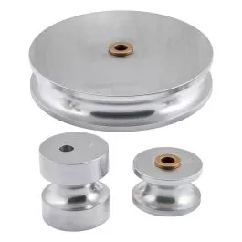 1" OD - 3-1/2" Radius Round Shoe Set w/ Eccentric Roll