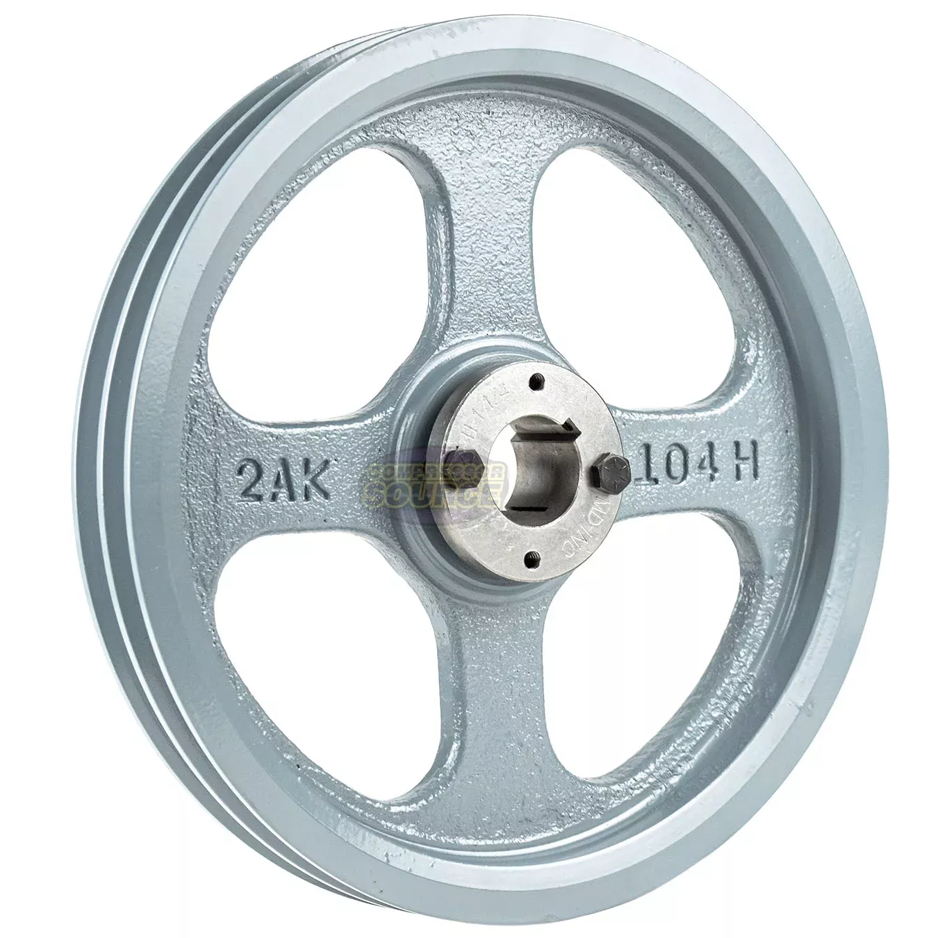 10.25" Double Groove A Section 4L Sheave with 1-1/4" (1.250") H-Style