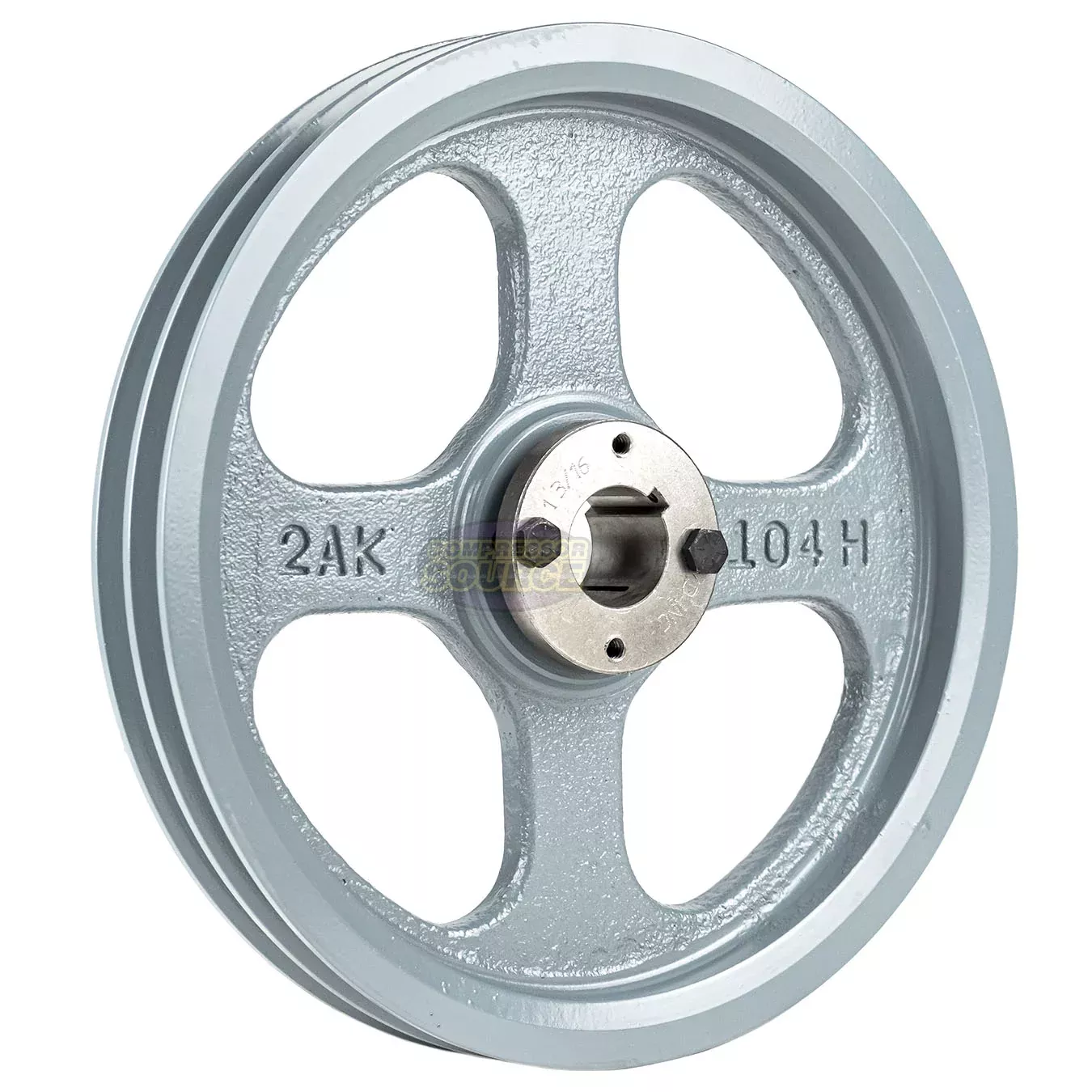 10.25" Double Groove A Section 4L Sheave with 1-3/16" (1.1875") H-Styl