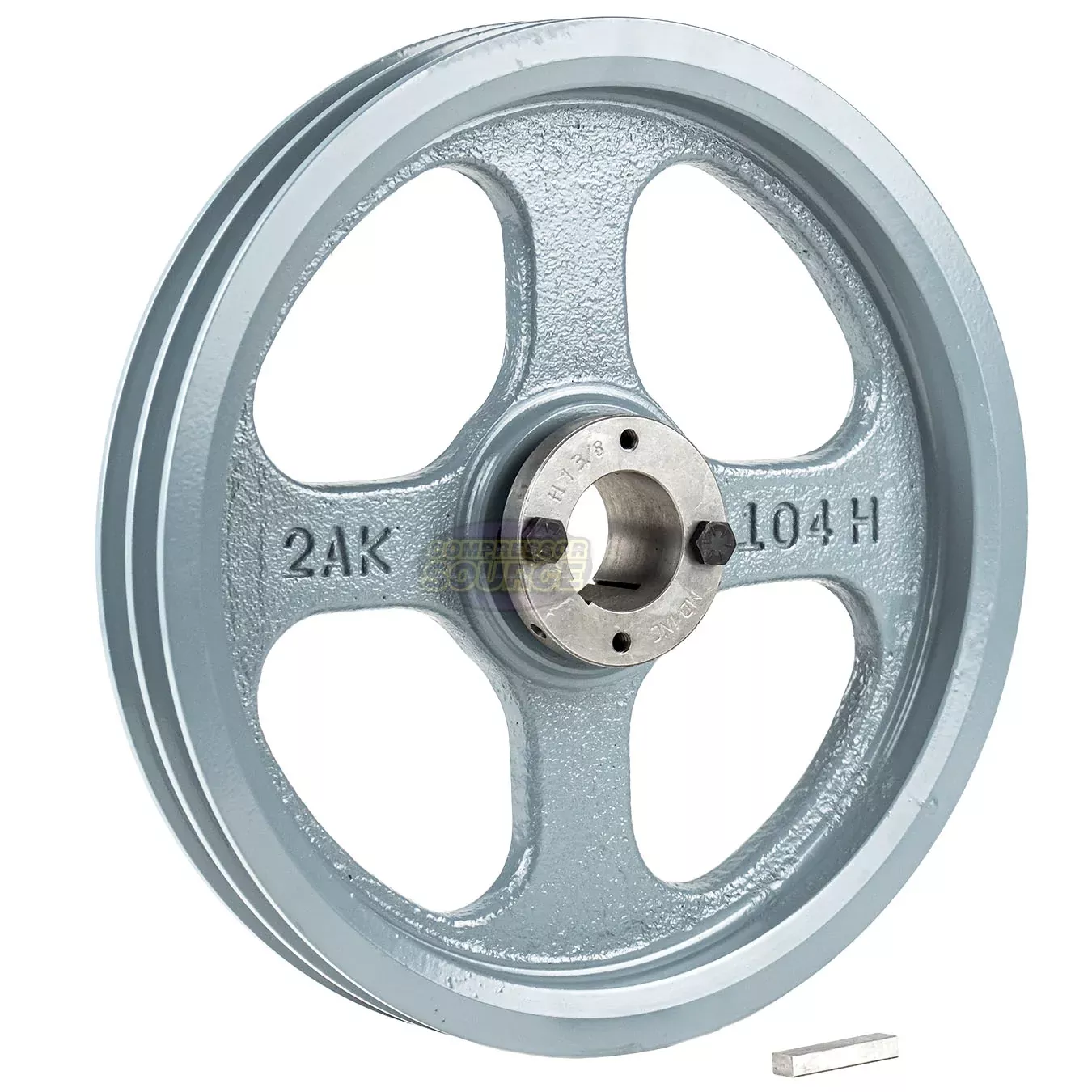 10.25" Double Groove A Section 4L Sheave with 1-3/8" (1.375") H-Style