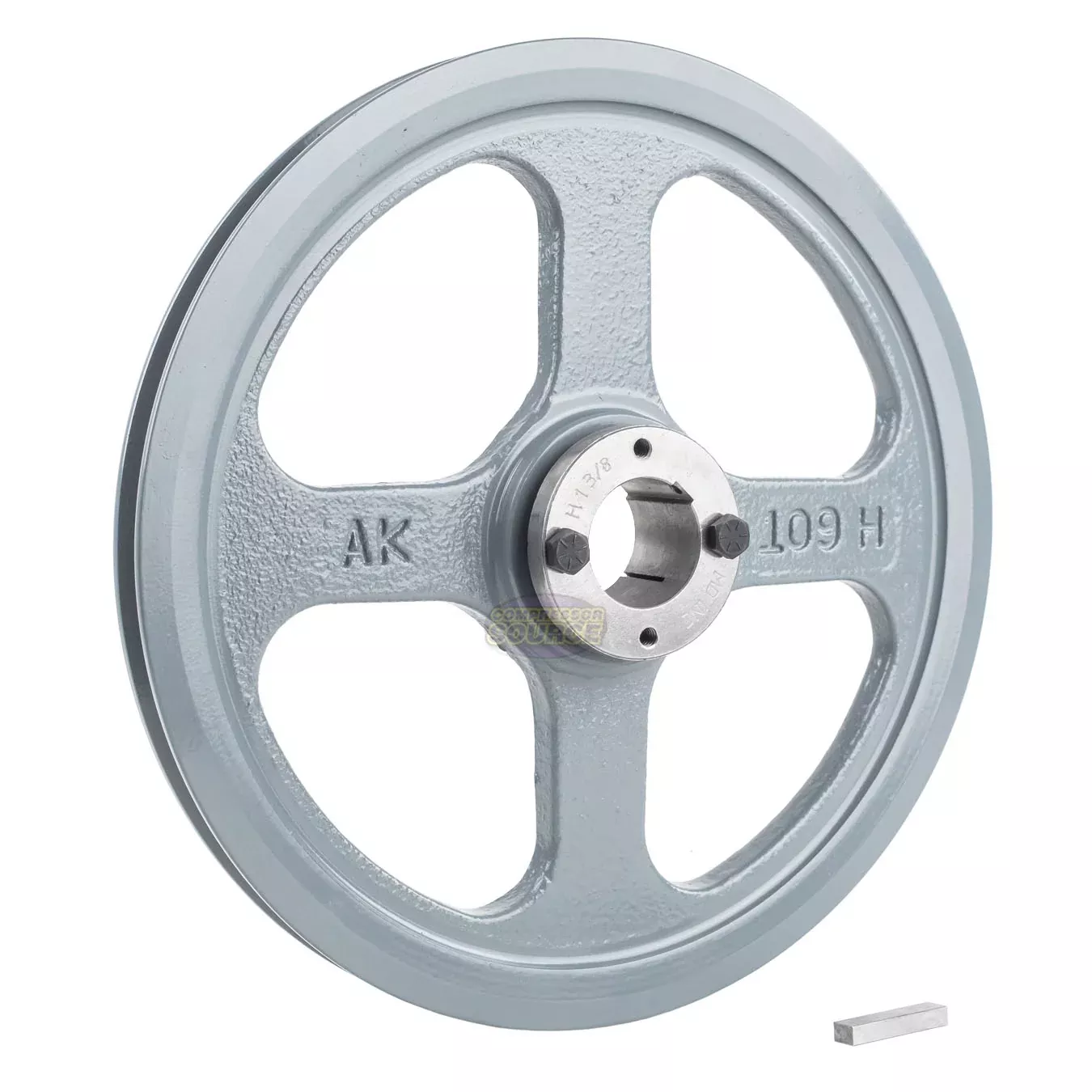 10.75" Single Groove A Section 4L Sheave with 1-3/8" (1.375") H Style