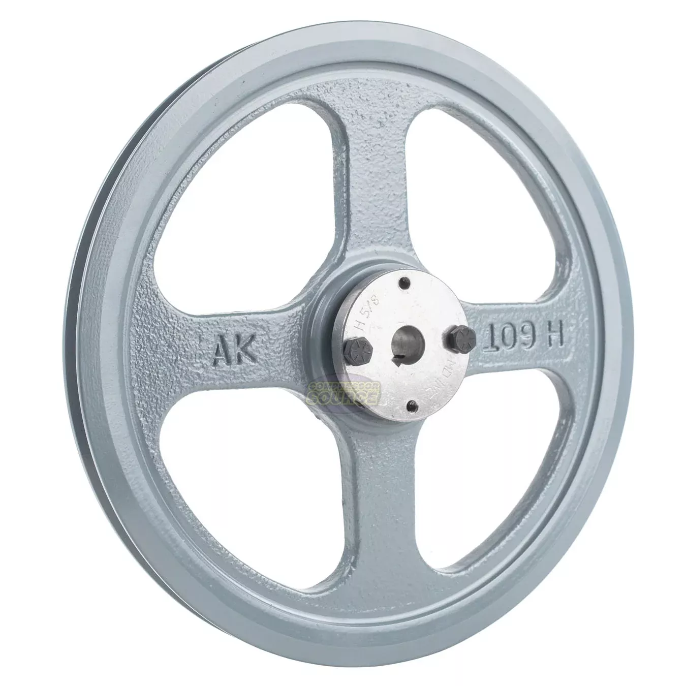 10.75" Single Groove A Section 4L Sheave with 5/8" (0.625") H Style Sp