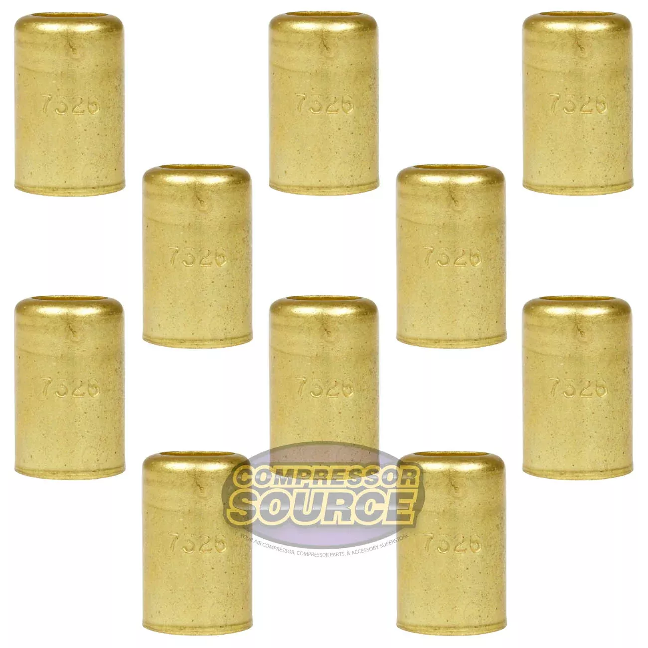 10 Pack Brass Ferrule 5/8" Inner Diameter 7/16" Pierce Smooth Crimp Ho