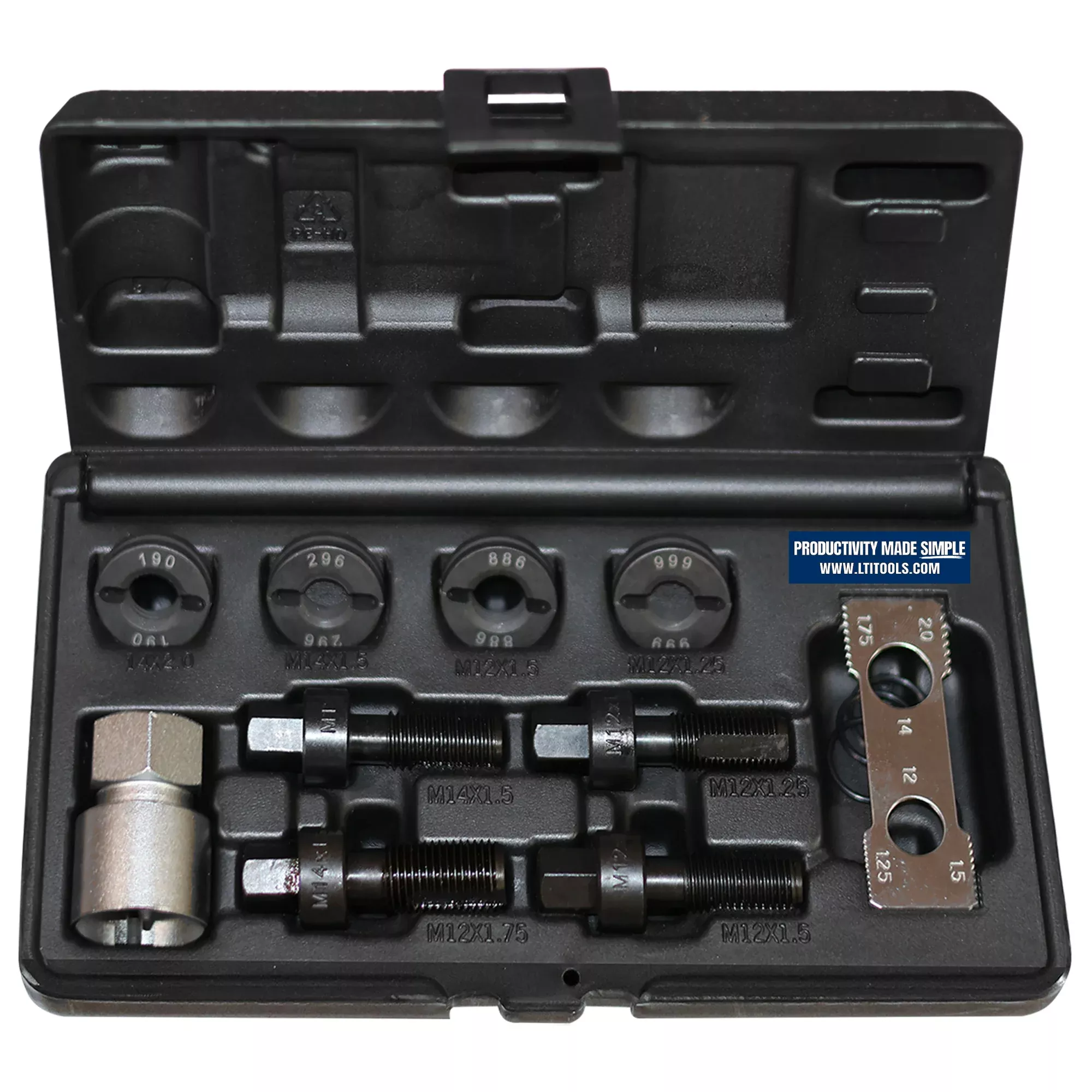 10-Piece Wheel Hub Master Rethread Kit for Damaged External Stud / Internal Bolts LT992