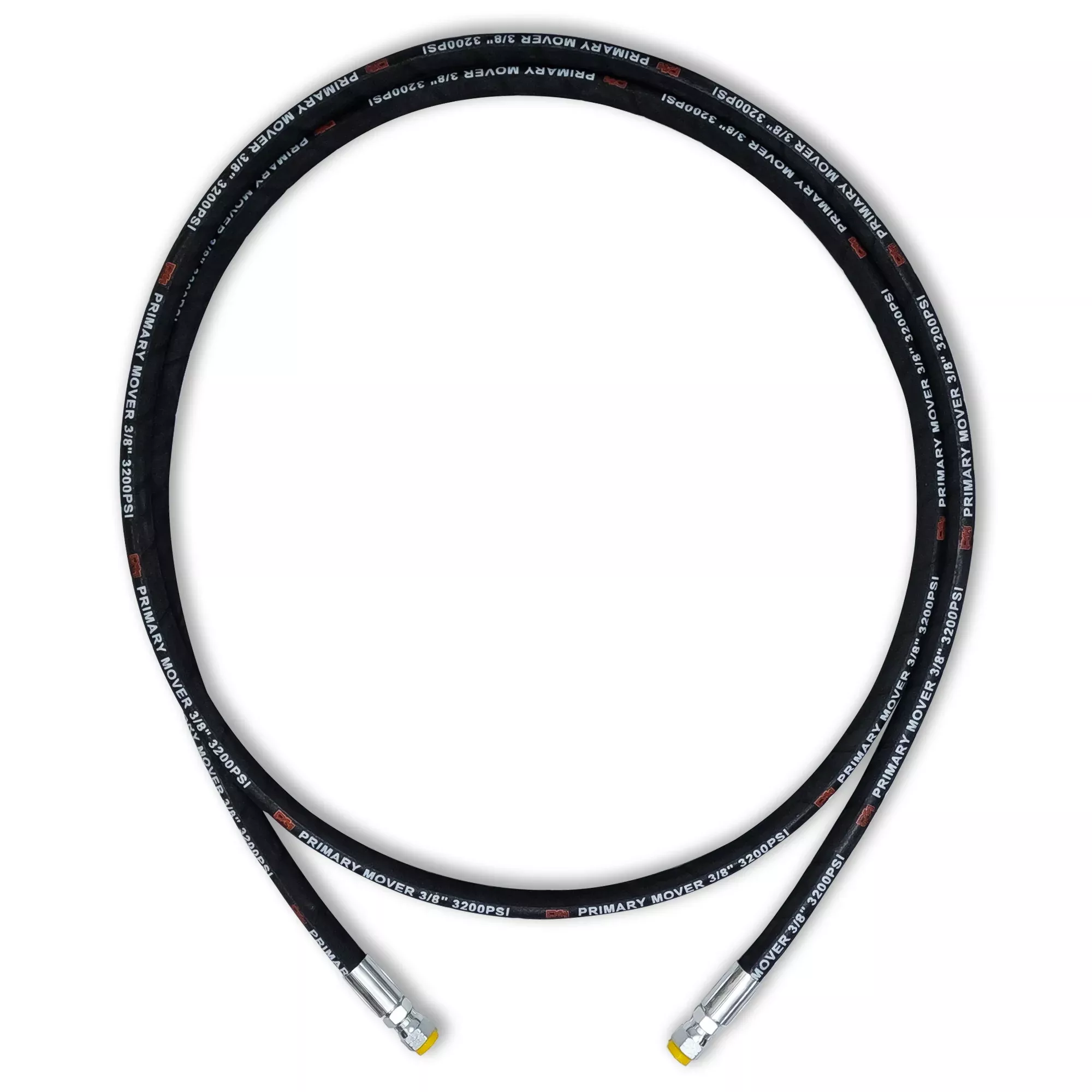 120'' 3/8 Hydraulic Hose (Two Straight Ends) JIC Female End 1 and 2