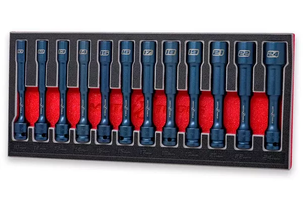 12pc 1/2" Drive Extra Long & Deep Impact Socket Set