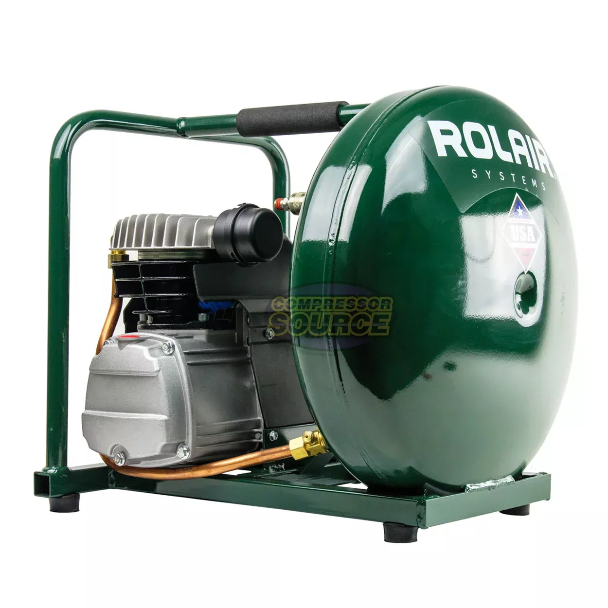 2 HP 4.5 Gallon Portable Air Compressor 4.1 CFM @ 90PSI Rolair D2002HP