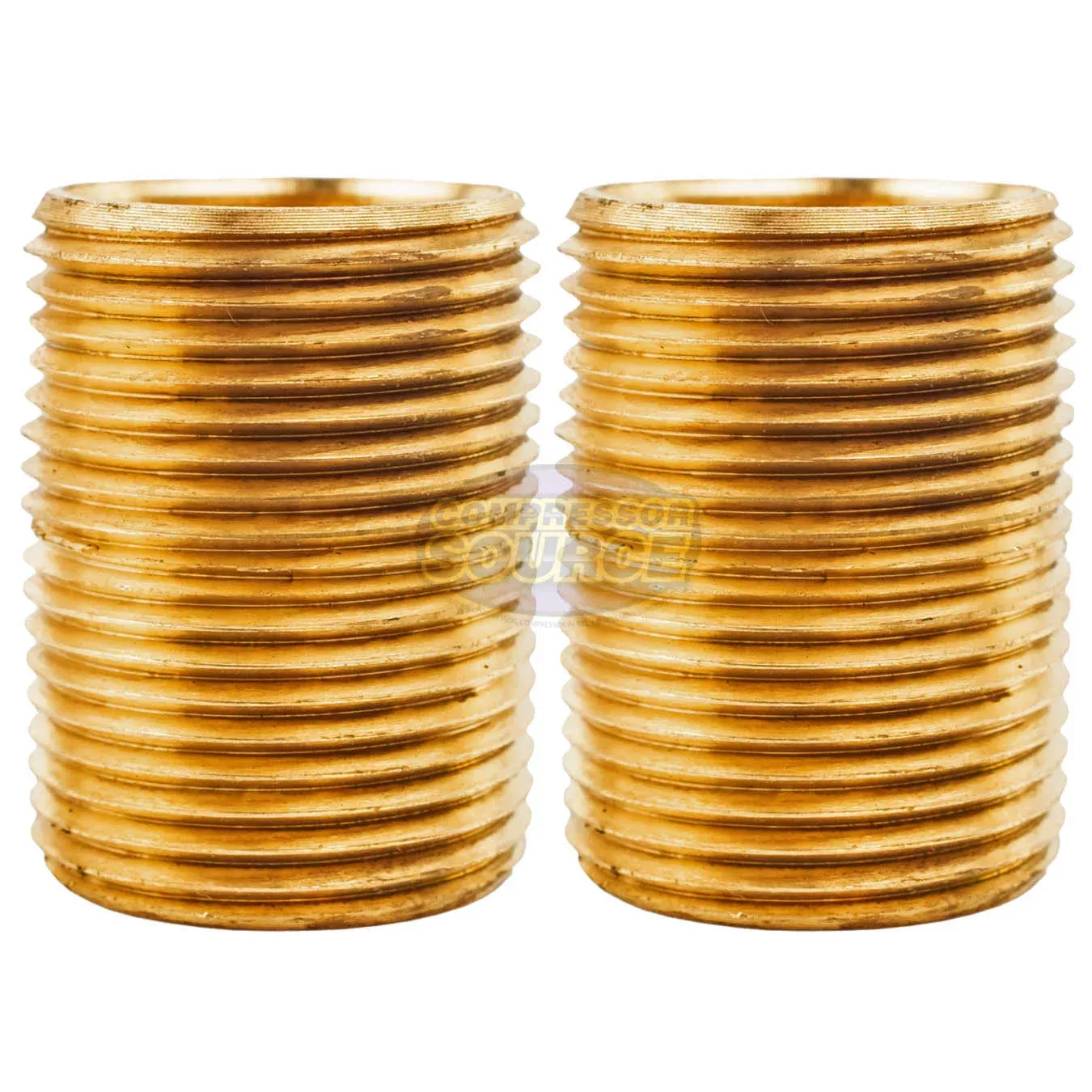 2 Pack 3/4" NPT X Male Close Pipe Nipple Threaded Brass Fitting Pipe C