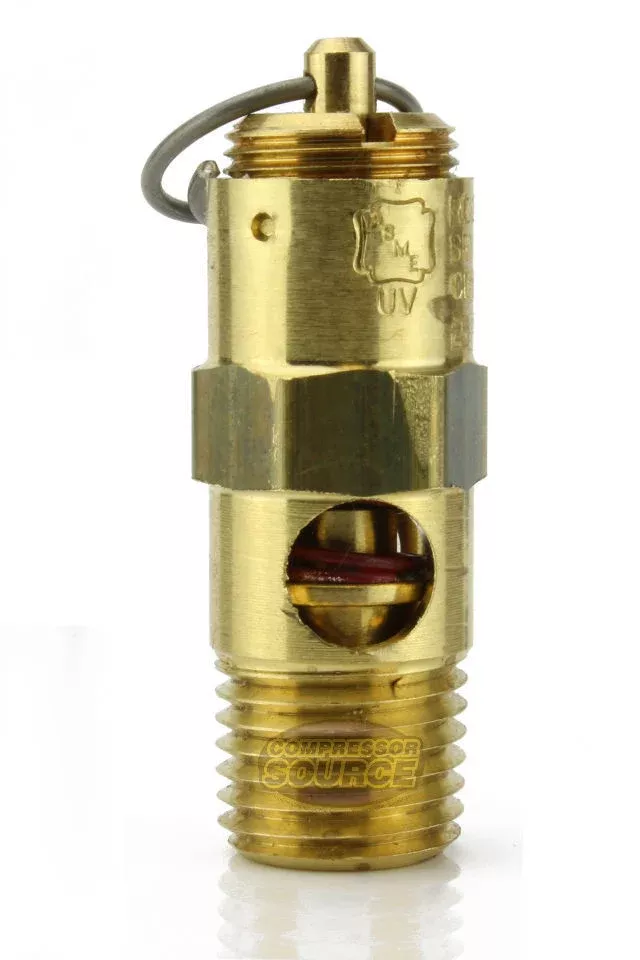 200 PSI 1/4" MNPT Pressure Relief Safety Pop Off Valve Brass AS250200