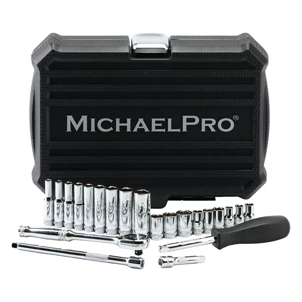 22-Piece 1/4" Drive 90 Tooth SAE Socket Set (MP005058)