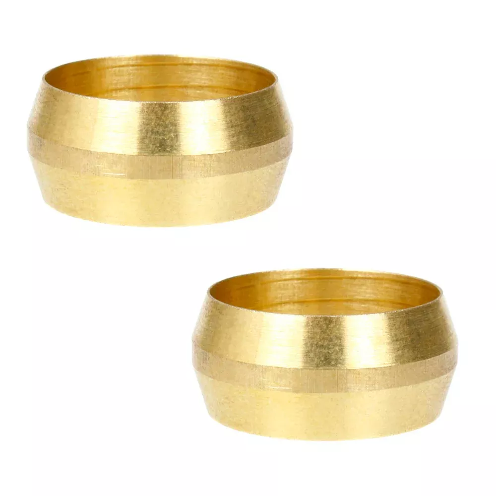 3/4" Compression Sleeve Solid Brass Ferrule - 2 Pack