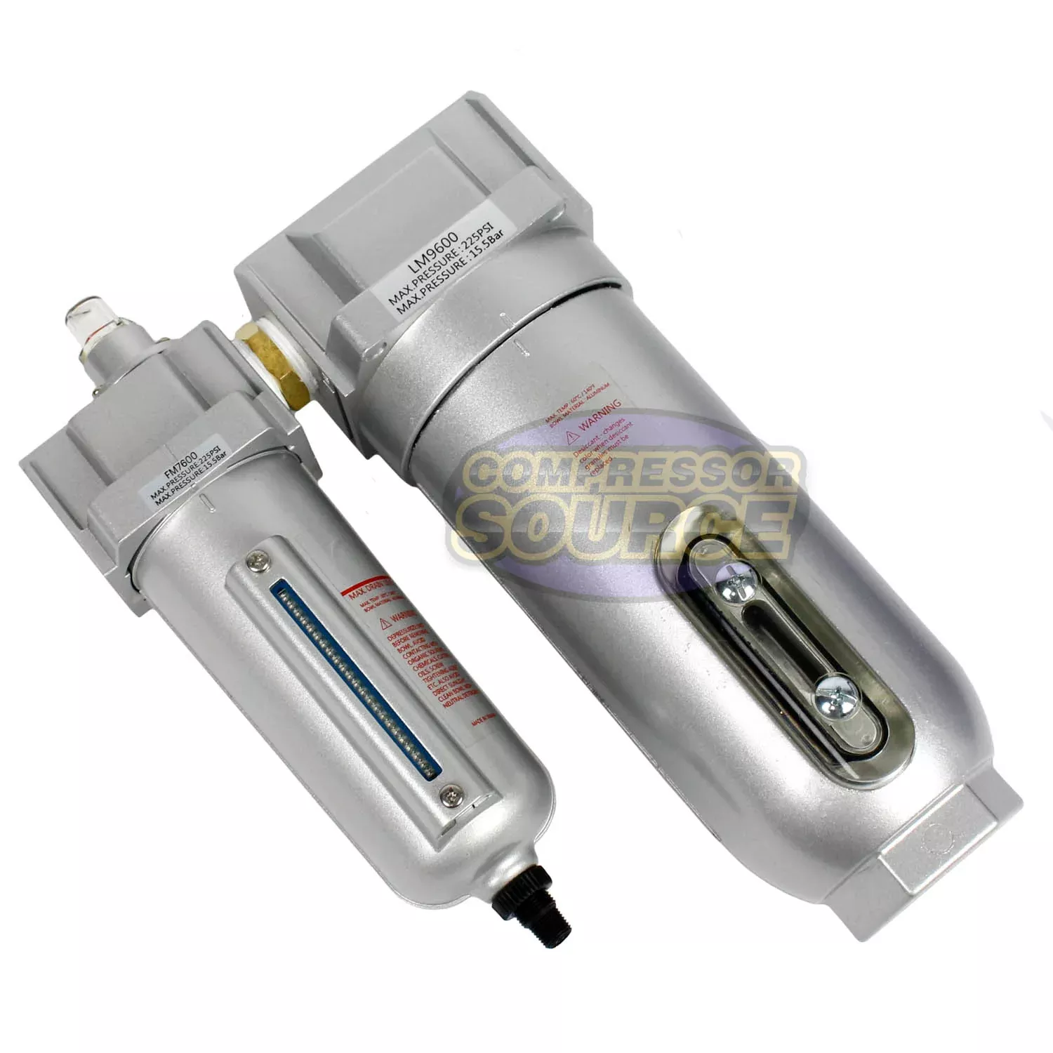 3/4" Inline Compressed Air Moisture Filter Desiccant Dryer Coalescing
