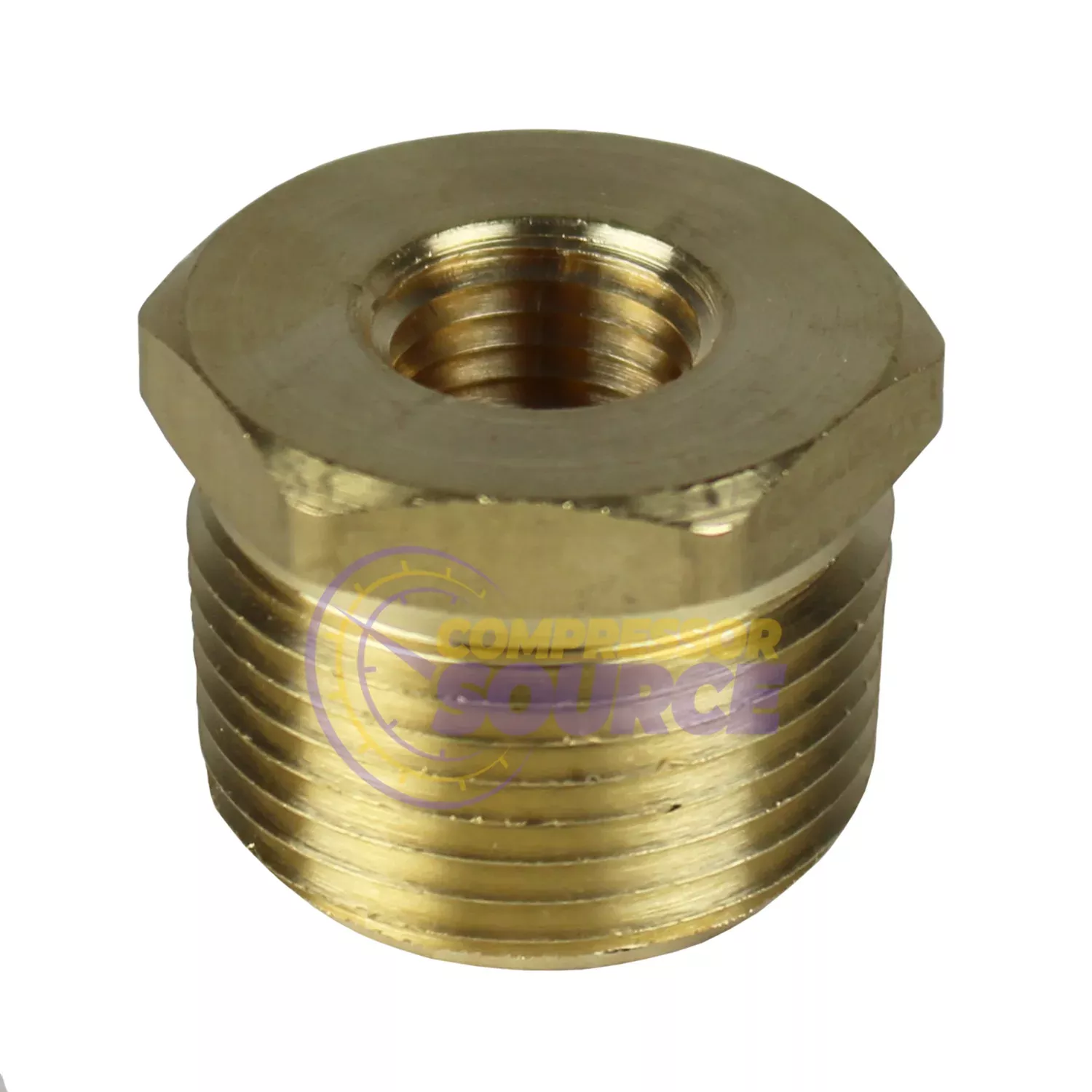 3/4" MNPT x 1/4" FNPT Hex Bushing Adapter Pipe Reducer Brass Fitting 1