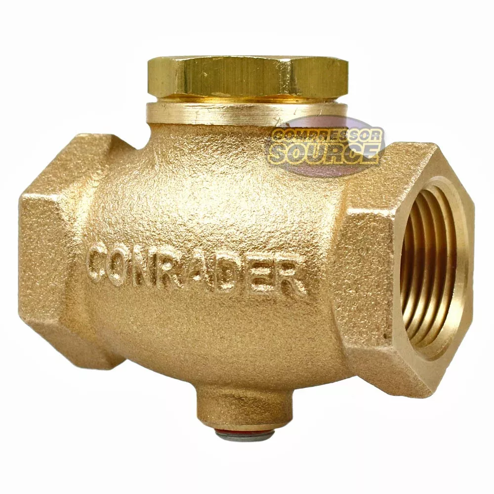 3/4" NPT In Line Horizontal Check Valve Air Compressor Solid Cast Bras