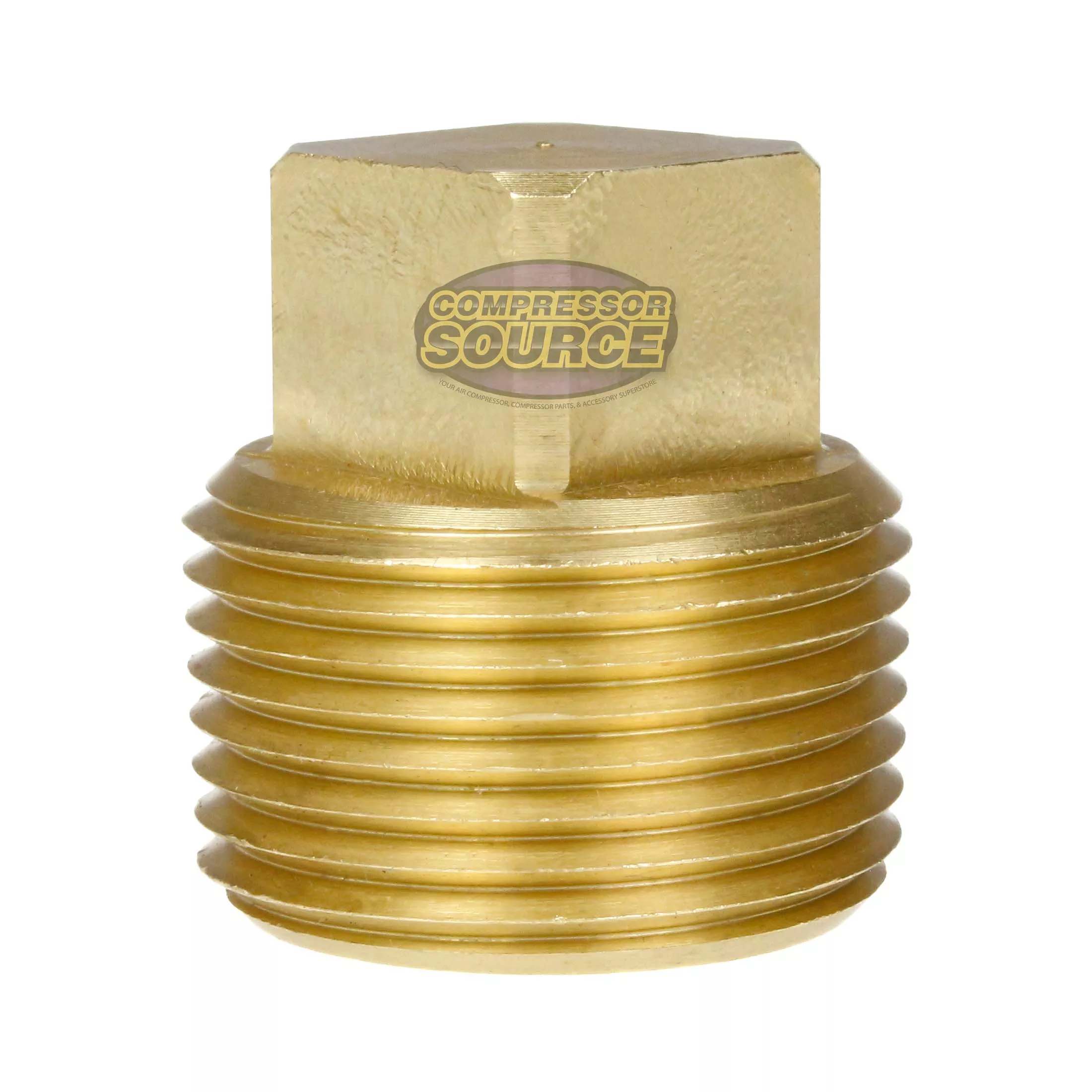 3/4" NPTF Barstock Square Head Plug Solid Brass Pipe Fitting End Cap B
