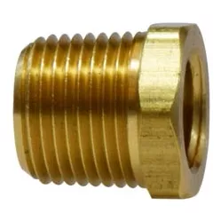 3/4" x 1/2" Male NPTF x Female NPTF Hex Bushing Reducer Solid Brass Pi