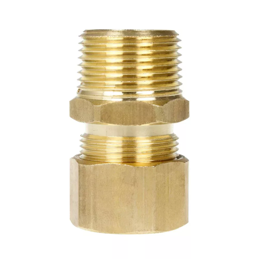 3/4" x 3/4" Tube OD x Male NPTF Compression Adapter Straight Solid Bra