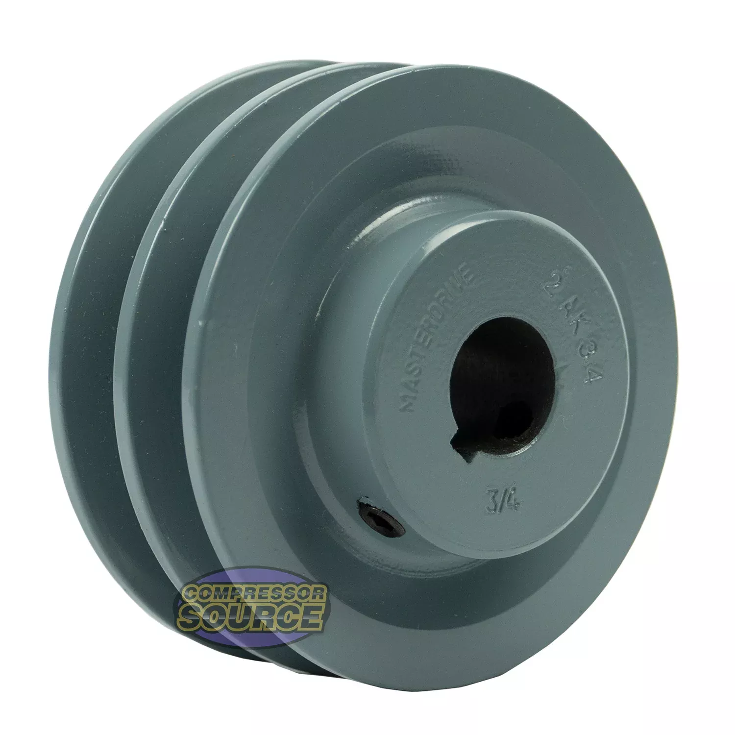 3.5" Double Groove A Section 4L Sheave with 3/4" (0.750") Keyed Bore -