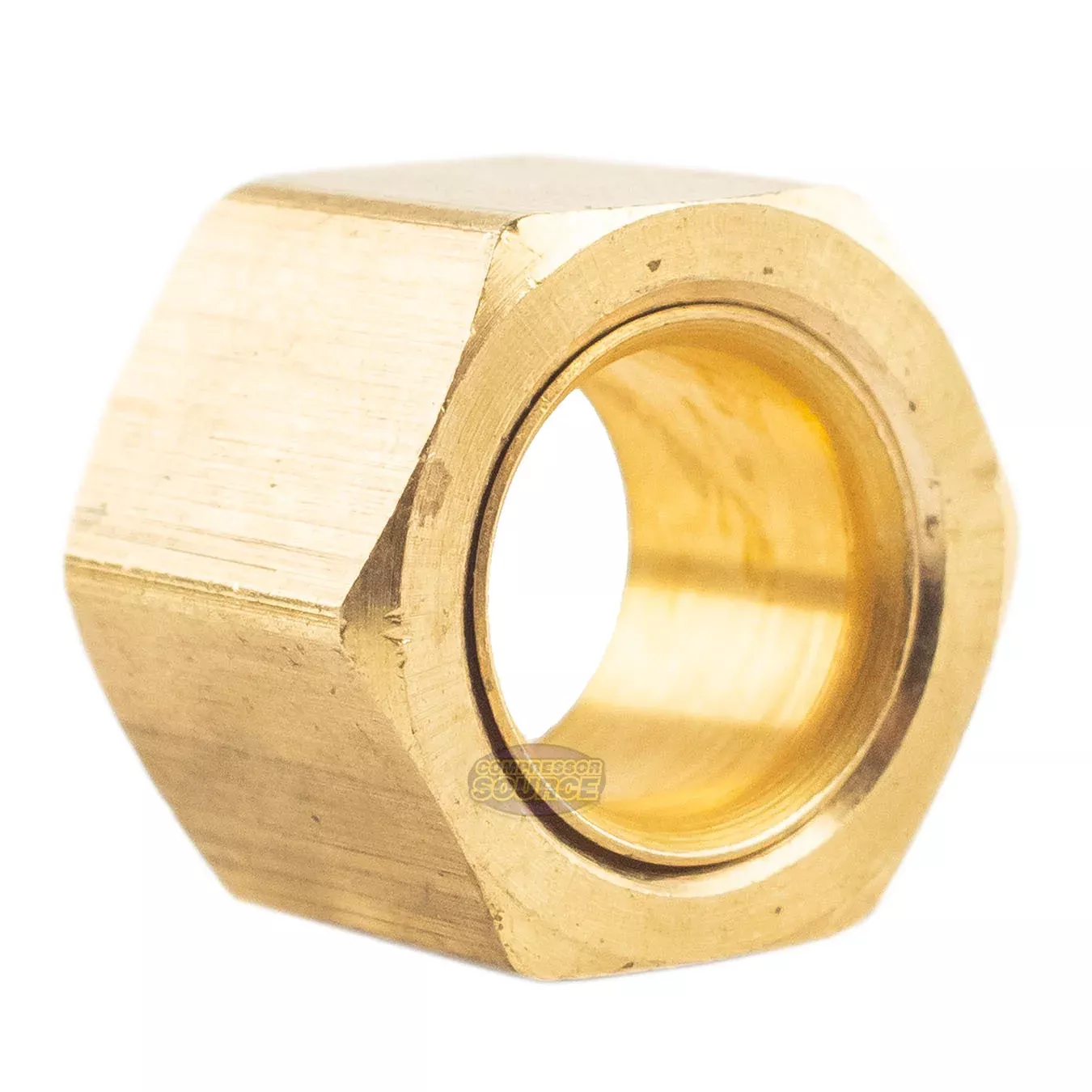 3/8" Compression Nut & Ferrule Combo for 3/8" OD Tube Brass Captive Sl