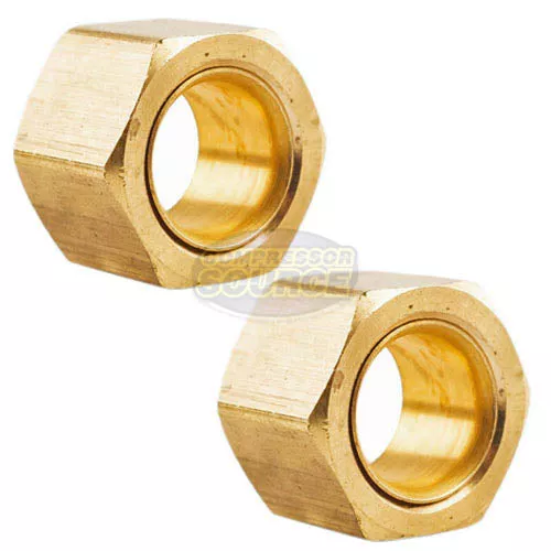 3/8" Compression Nut & Ferrule Combo for 3/8" OD Tube Brass Sleeve Nut