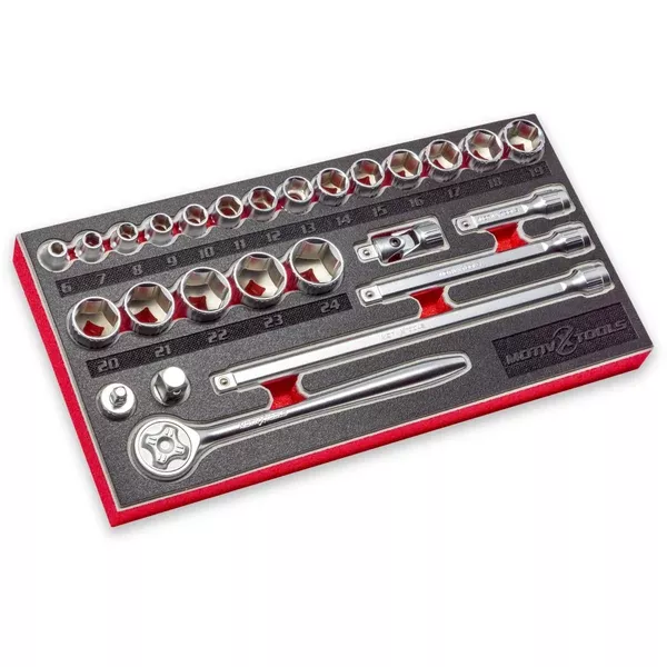 3/8" Drive Metric Socket And Ratchet Set - 26 Pc