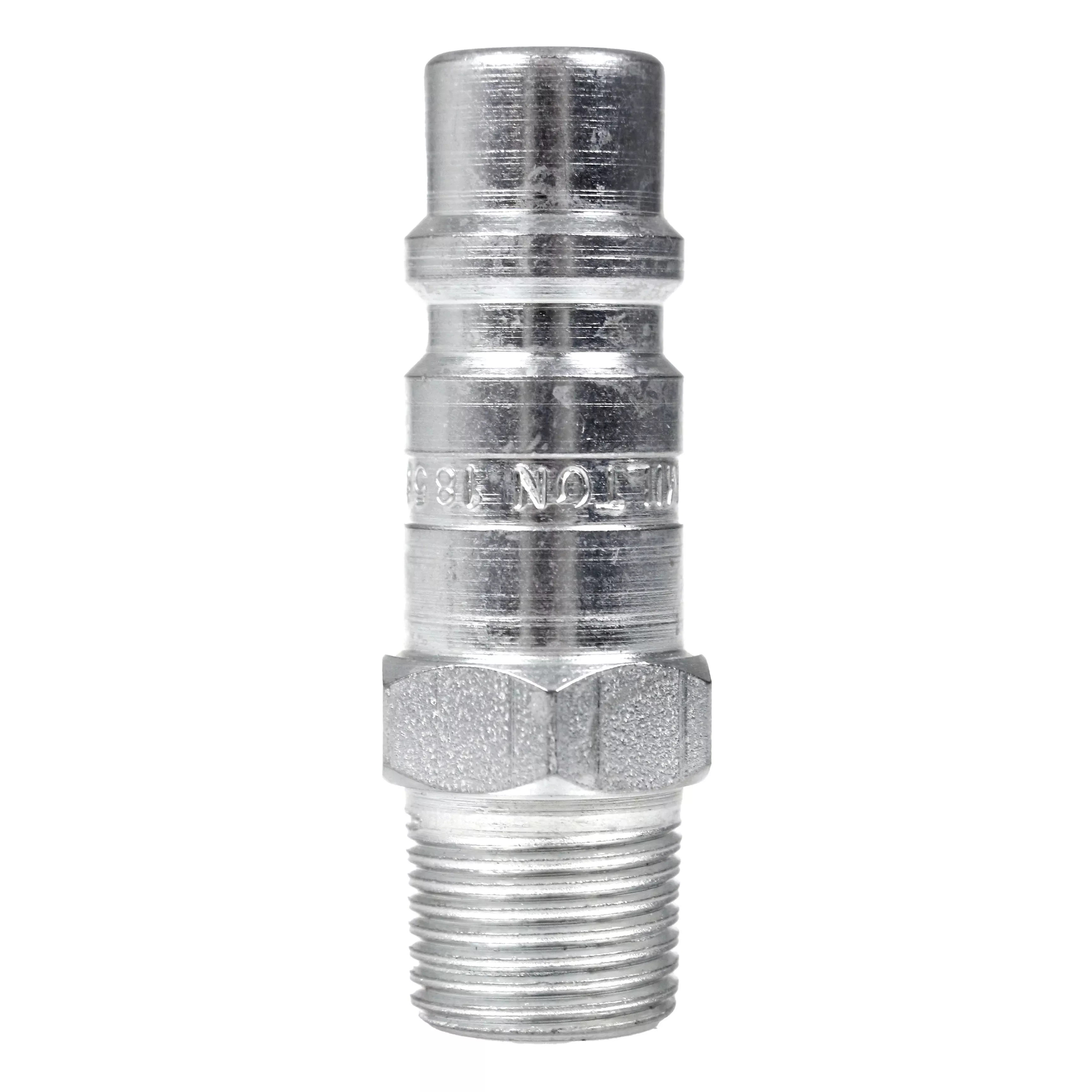 3/8" MNPT x 1/2" Body Industrial Style Plug Steel Quick Release Milton