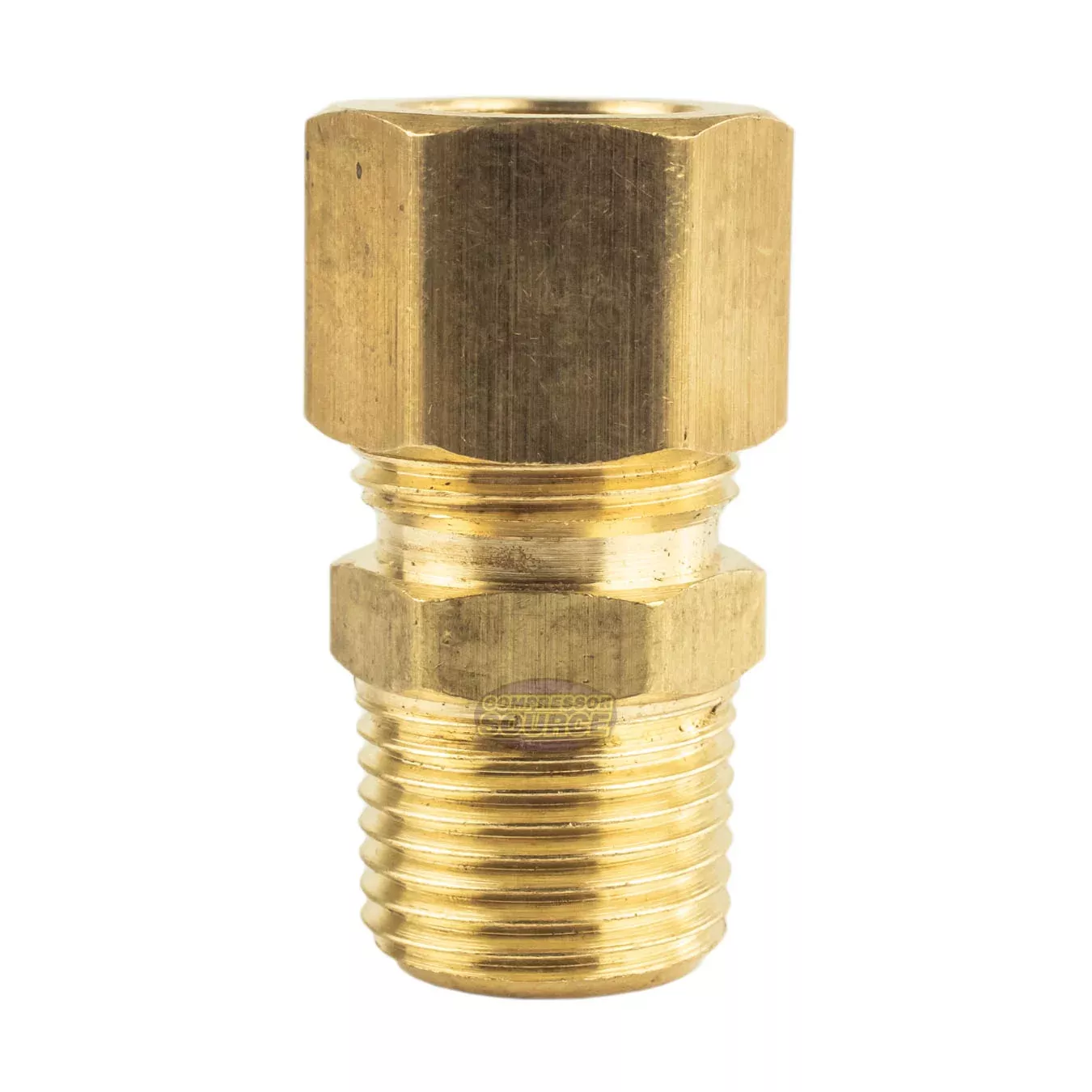 3/8" OD x 3/8" MNPT Connector Brass Compression Fitting for 3/8" OD Tu