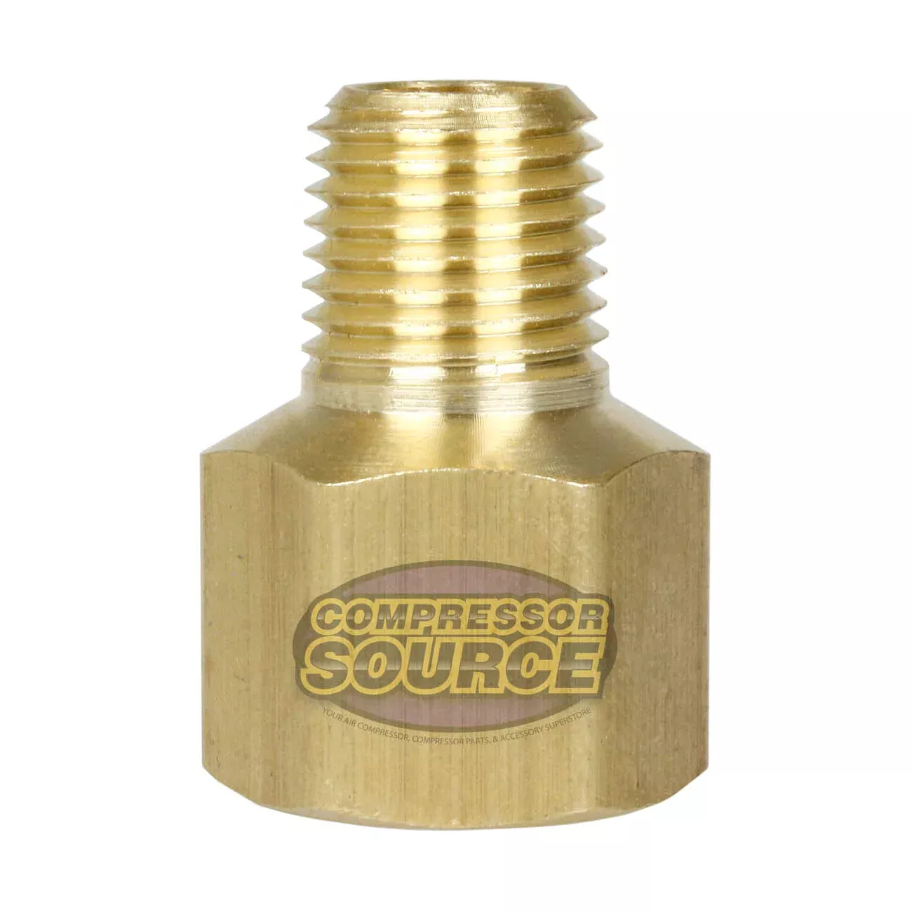 3/8" x 1/4" Female NPTF x Male NPTF Solid Brass Extension Adapter Pipe