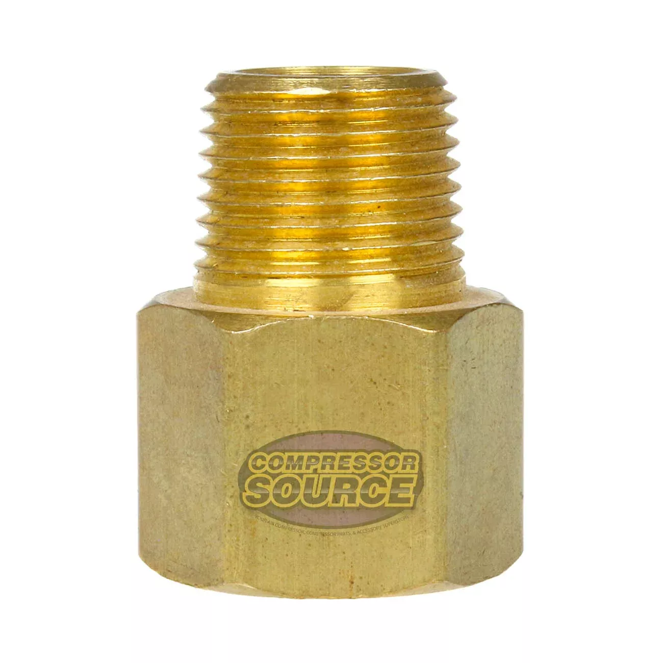 3/8" x 3/8" Female NPTF x Male NPTF Solid Brass Extension Adapter Pipe