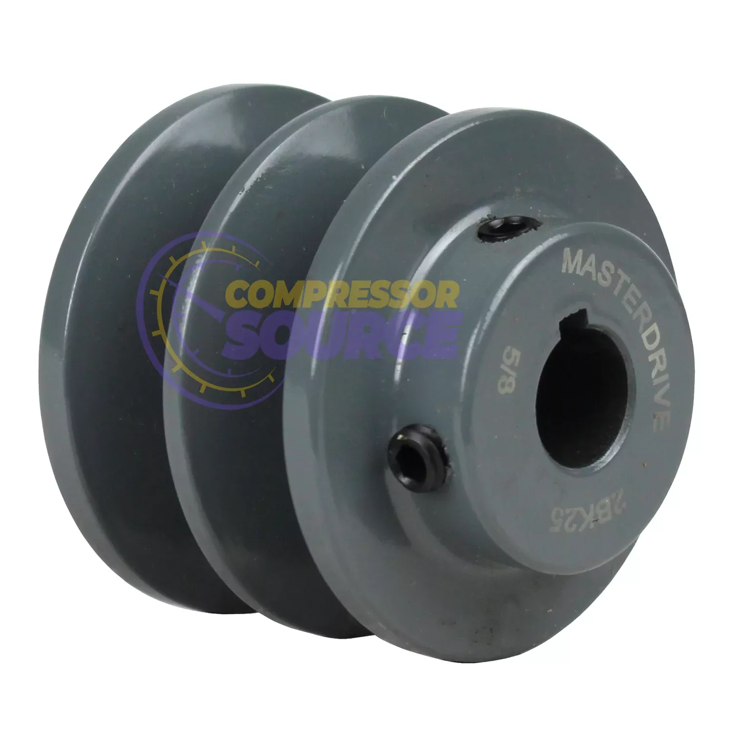 3" Double Groove B Section 5L Sheave with 1" Keyed Bore - 2BK28