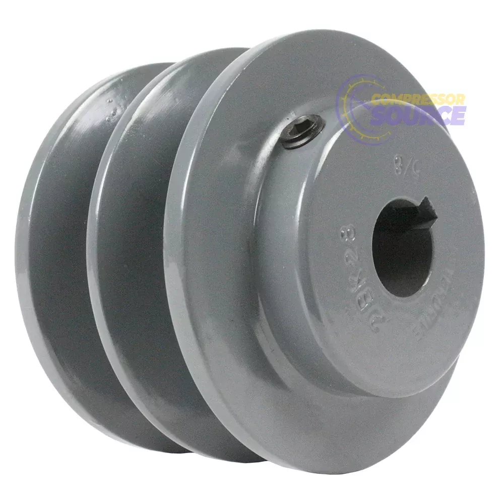 3" Double Groove B Section 5L Sheave with 5/8" (0.625") Keyed Bore - 2
